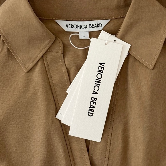 NWT Veronica Beard Midi Long-Sleeve Liberty Shirt Dress - Picture 6 of 7